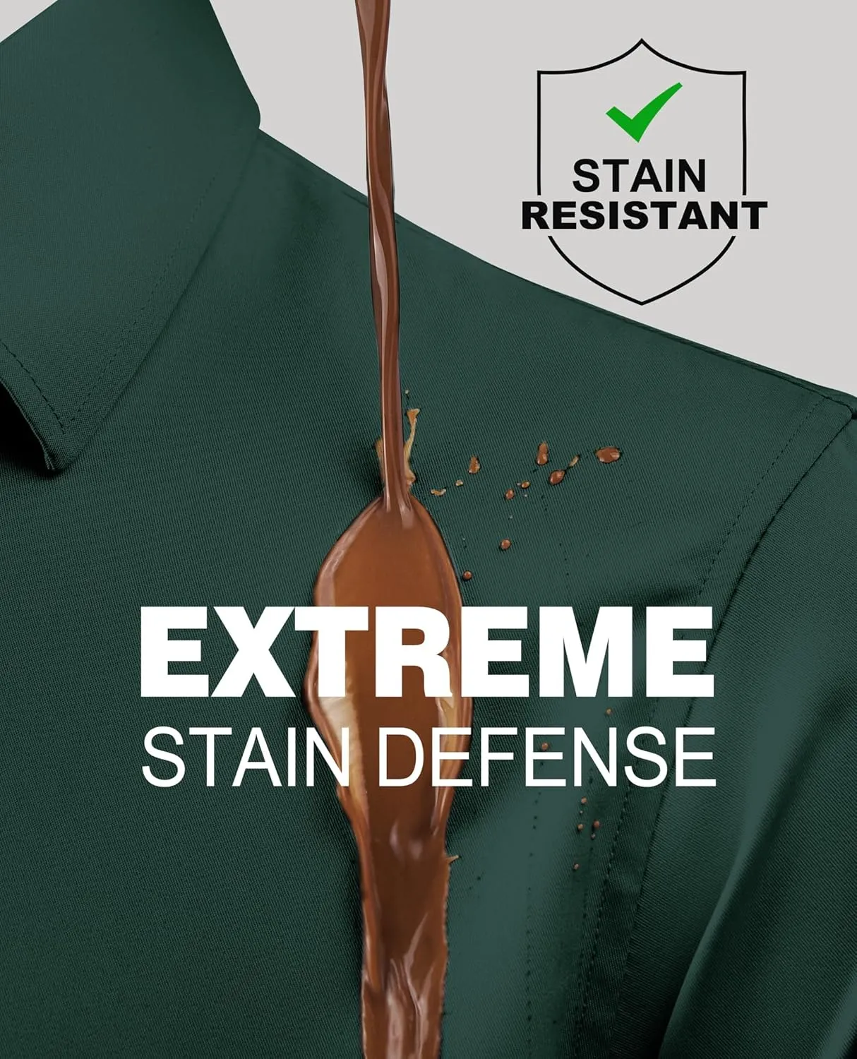 Alimens & Gentle Slim Fit Mens Dress Shirts Long Sleeve Dress Shirts for Men Stain Sheild Button Down Shirt Men Big