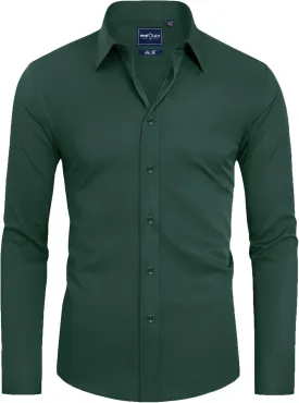 Alimens & Gentle Slim Fit Mens Dress Shirts Long Sleeve Dress Shirts for Men Stain Sheild Button Down Shirt Men Big
