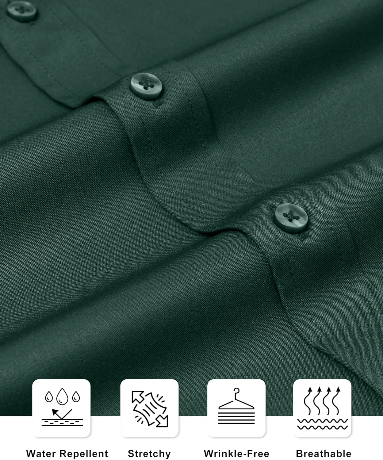Alimens & Gentle Slim Fit Mens Dress Shirts Long Sleeve Dress Shirts for Men Stain Sheild Button Down Shirt Men Big