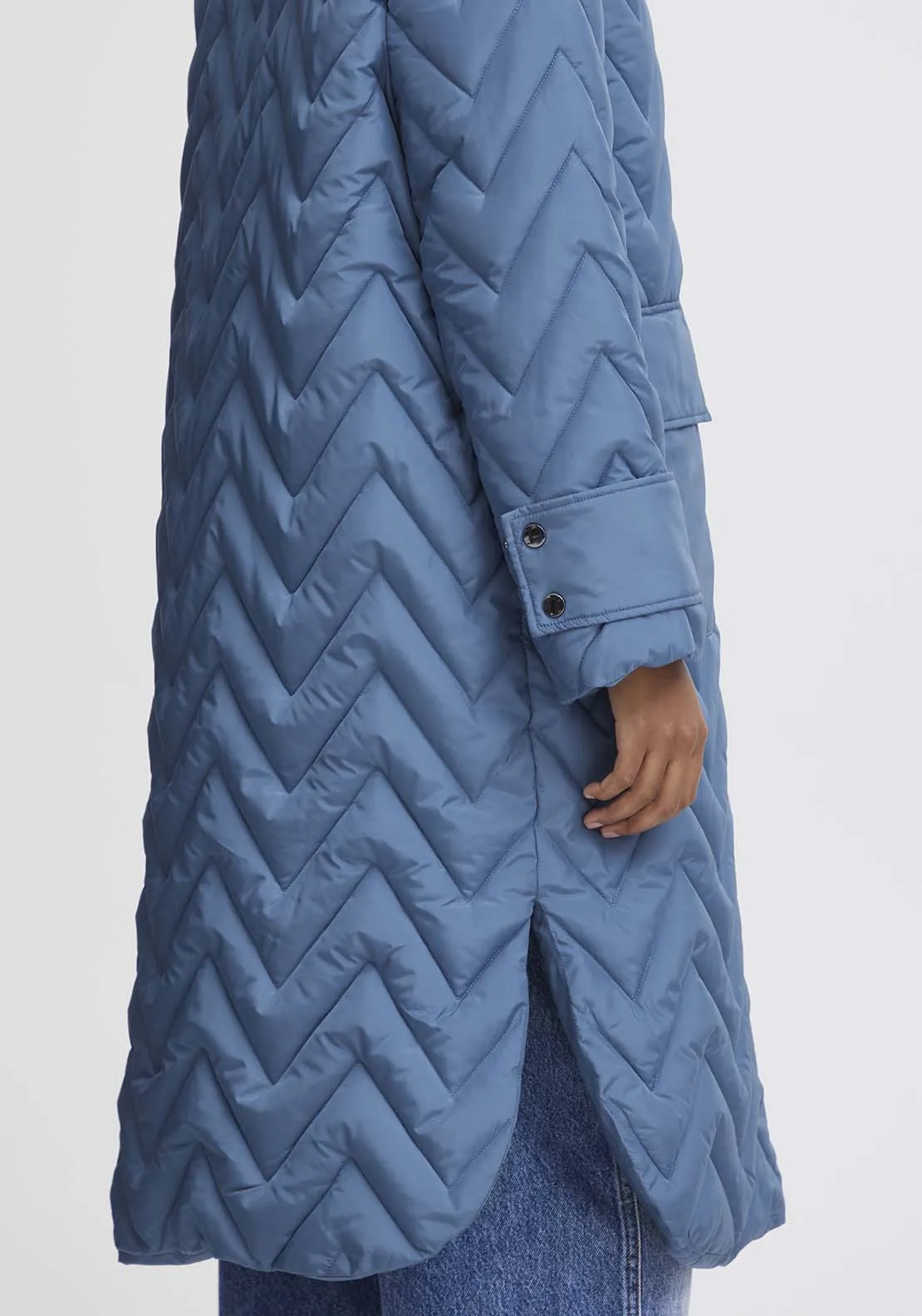 Amaxa Long Sleeve Coat - Blue Horizon