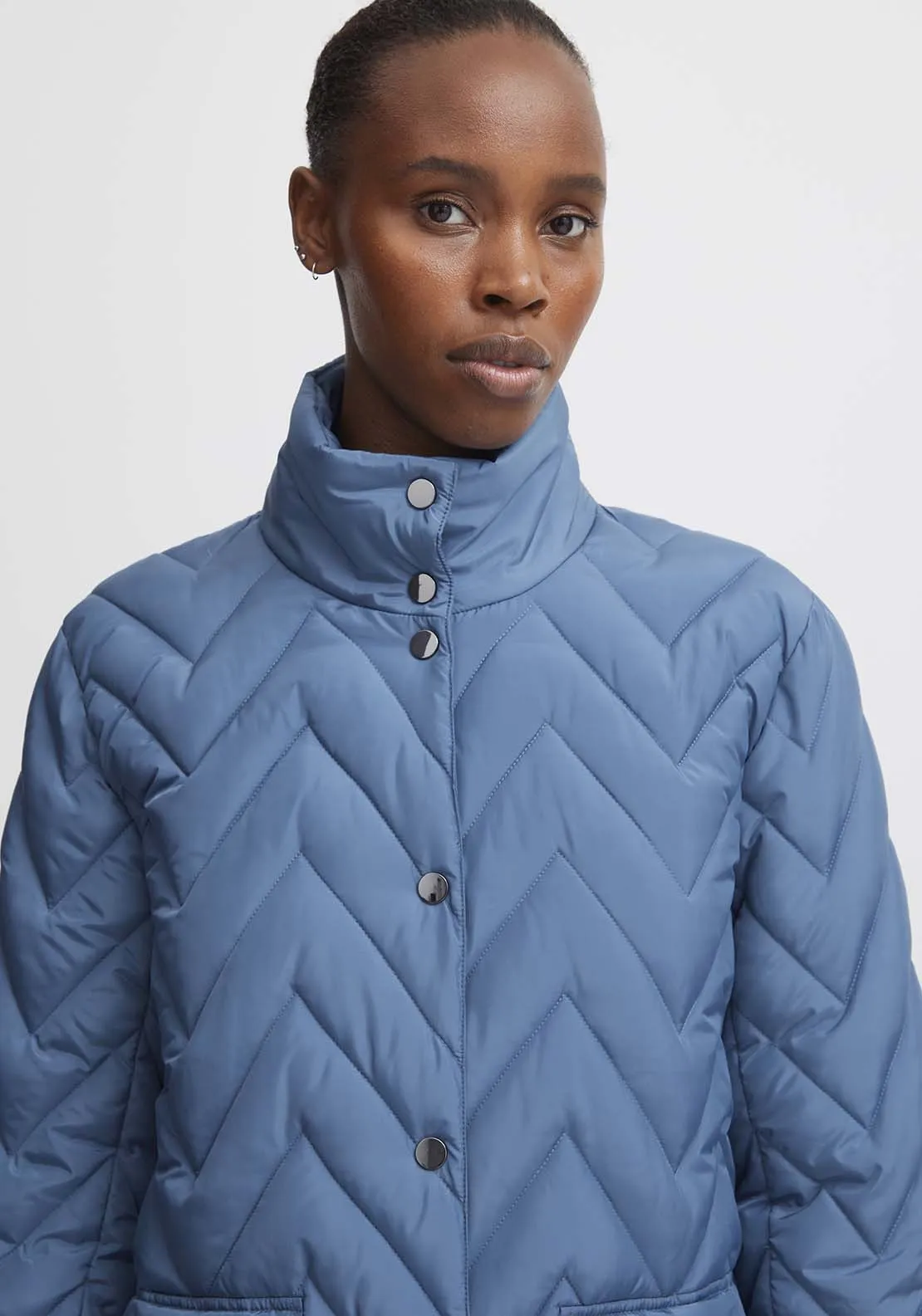 Amaxa Long Sleeve Coat - Blue Horizon
