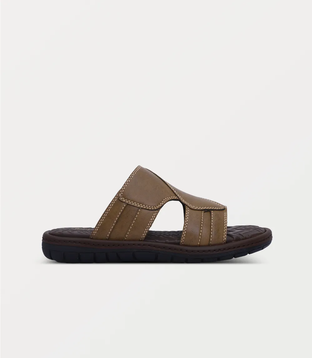 BM6877-KHAKI-Men Slipper
