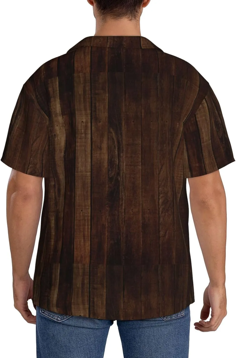 BREAUX Board Stripe Print Men's Fashionable Cuban Collar Shirts for Tropical Parties and Casual Occasions