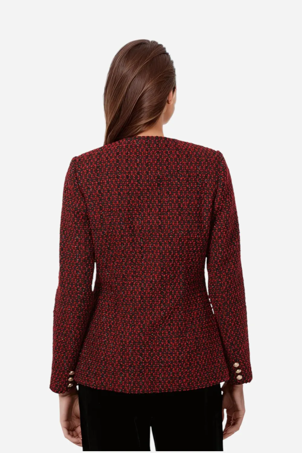 Cami NYC Wrenley Metallic Tweed Jacket Red