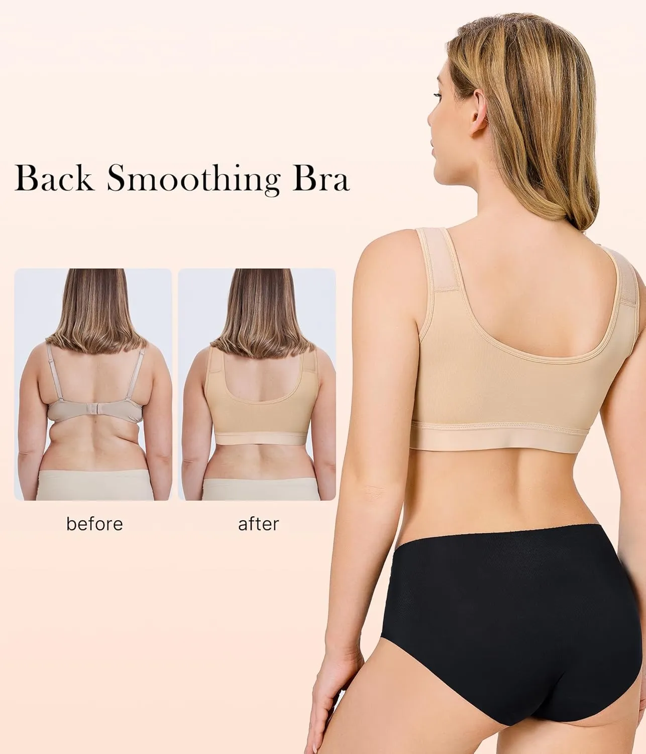 CYDREAM Zip Front Bra for Women Wireless Full Coverage Comfort Everyday Post Surgery Compression Bras Adjustable Straps