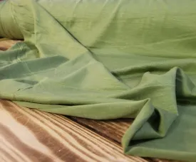 End of bolt: 2.5 yards of Designer Deadstock Rayon Wool Slub Stretch Jersey  Avocado Green 5.5oz Knit-remnant