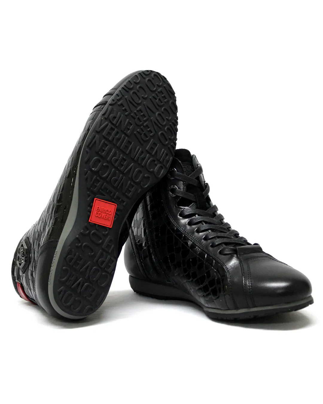 ENRICO COVERI Italian Black Leather Boot