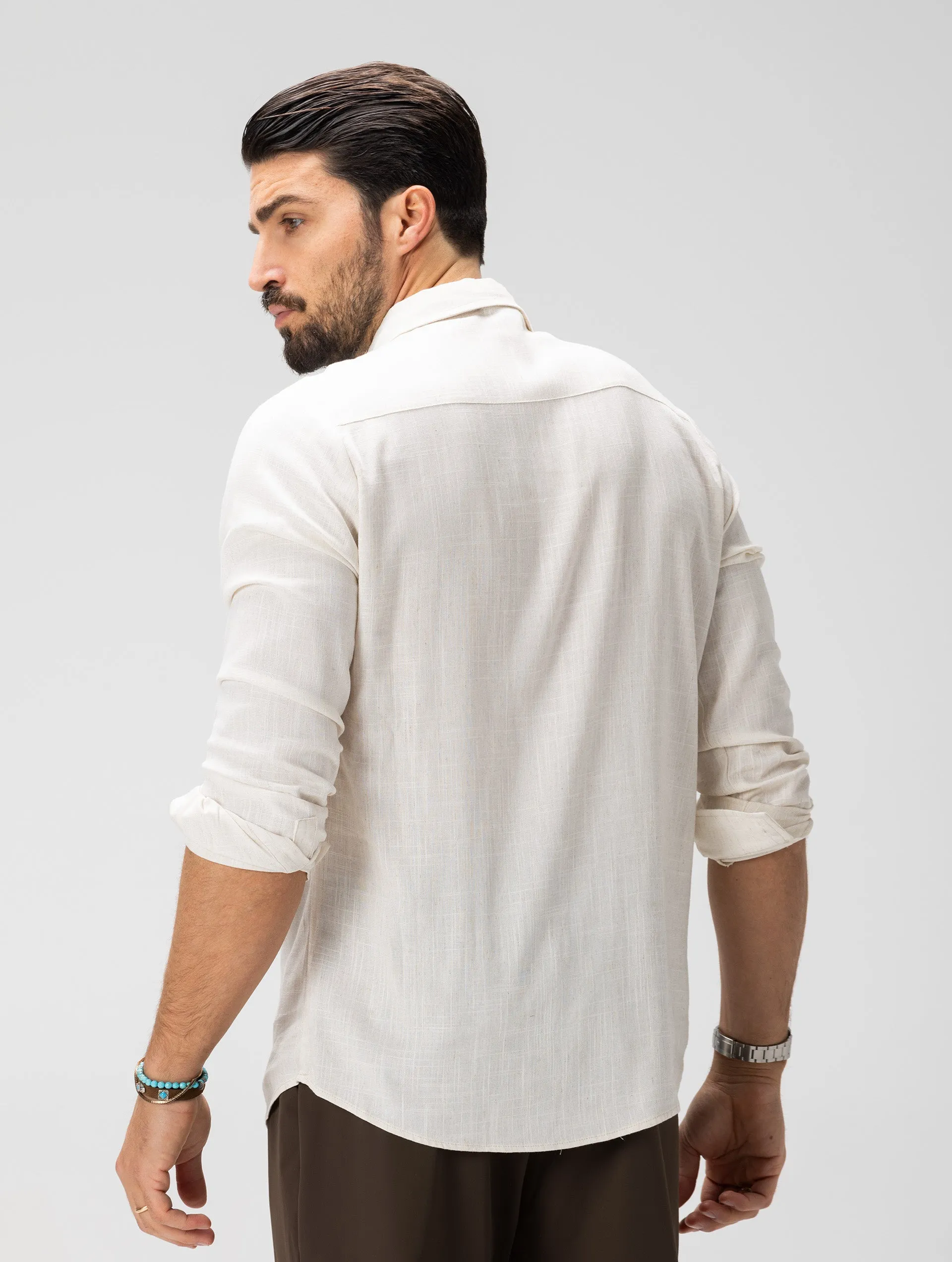 FEDRO CASUAL SHIRT IN BEIGE