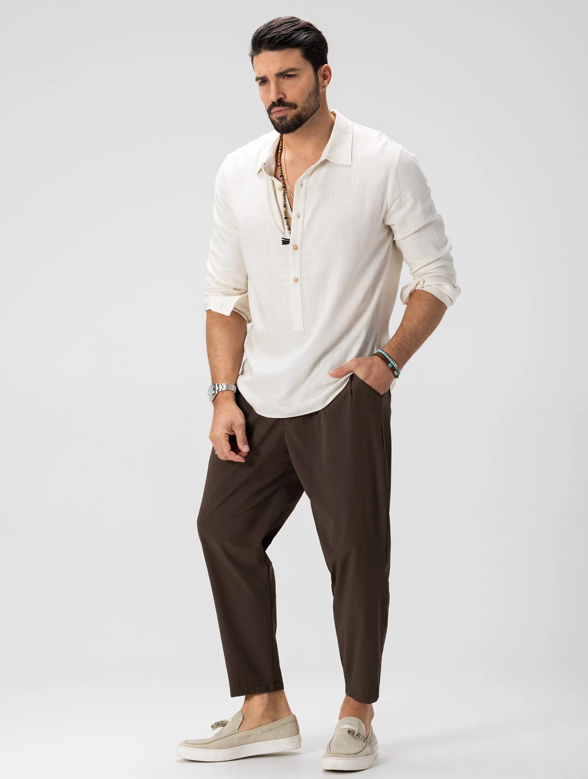 FEDRO CASUAL SHIRT IN BEIGE