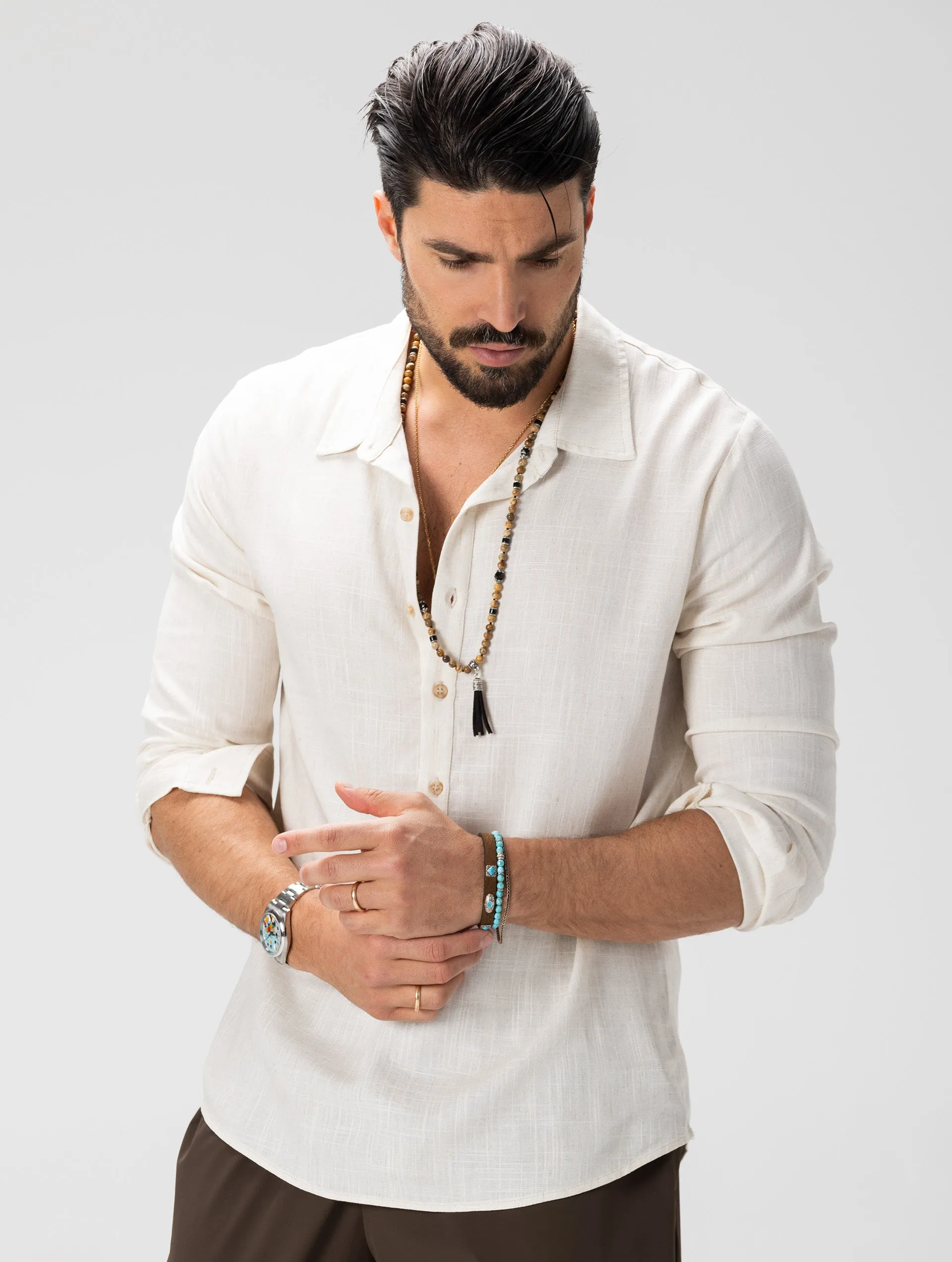 FEDRO CASUAL SHIRT IN BEIGE