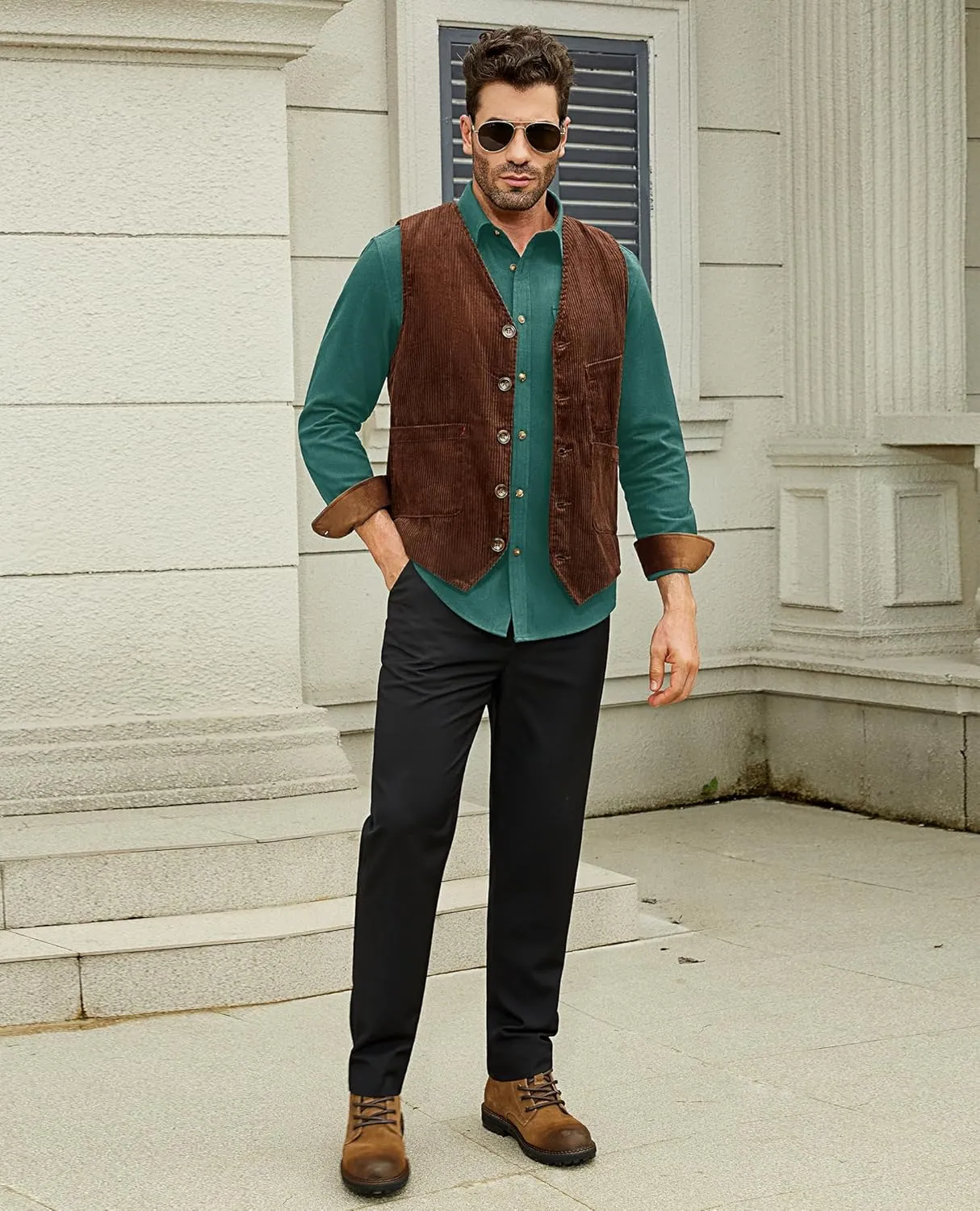 Flannel Shirt for Men Long Sleeve Mens Dress Shirts Cotton Casual Button Down Shirt Big Work Shacket Jackets
