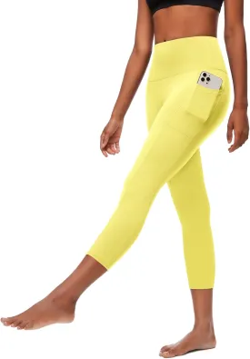 FULLSOFT Capri Leggings with Pockets High Waisted Capri Leggings for Women Workout Yoga Pants Capris