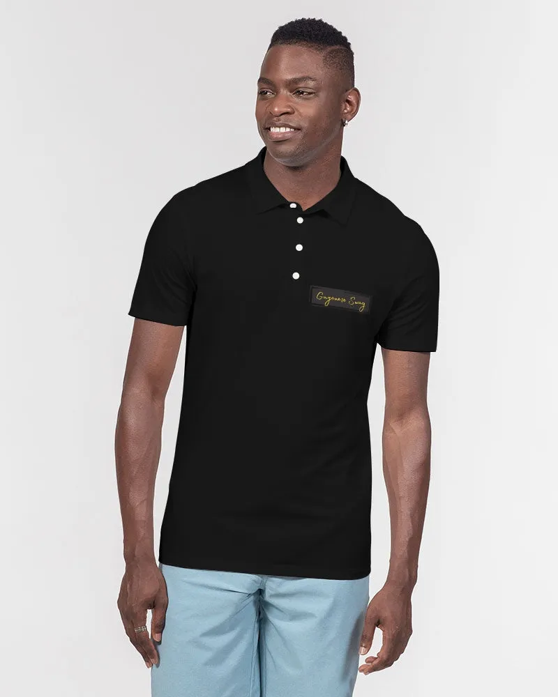 Guyanese Swag Minimalist Men's Slim Fit Short Sleeve Polo