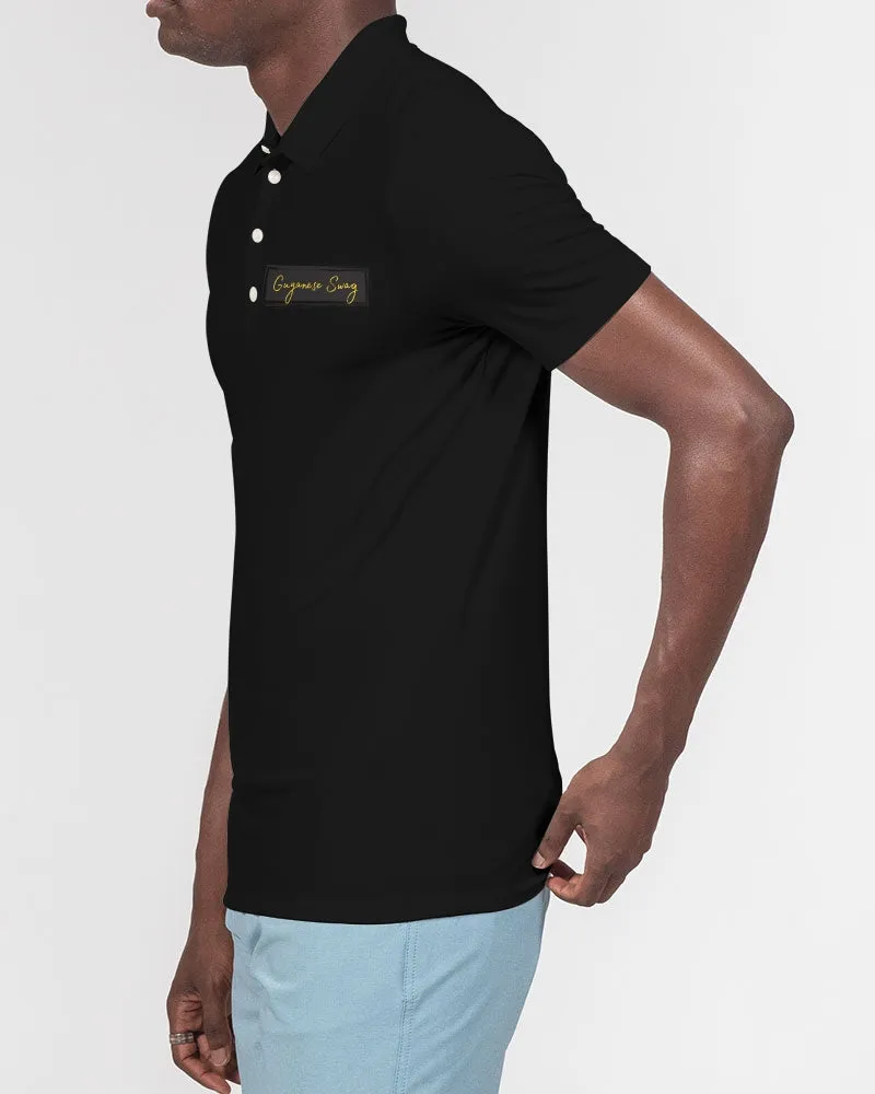 Guyanese Swag Minimalist Men's Slim Fit Short Sleeve Polo