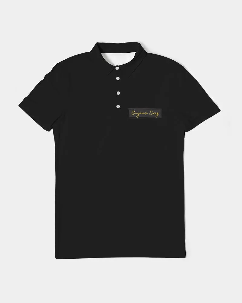 Guyanese Swag Minimalist Men's Slim Fit Short Sleeve Polo