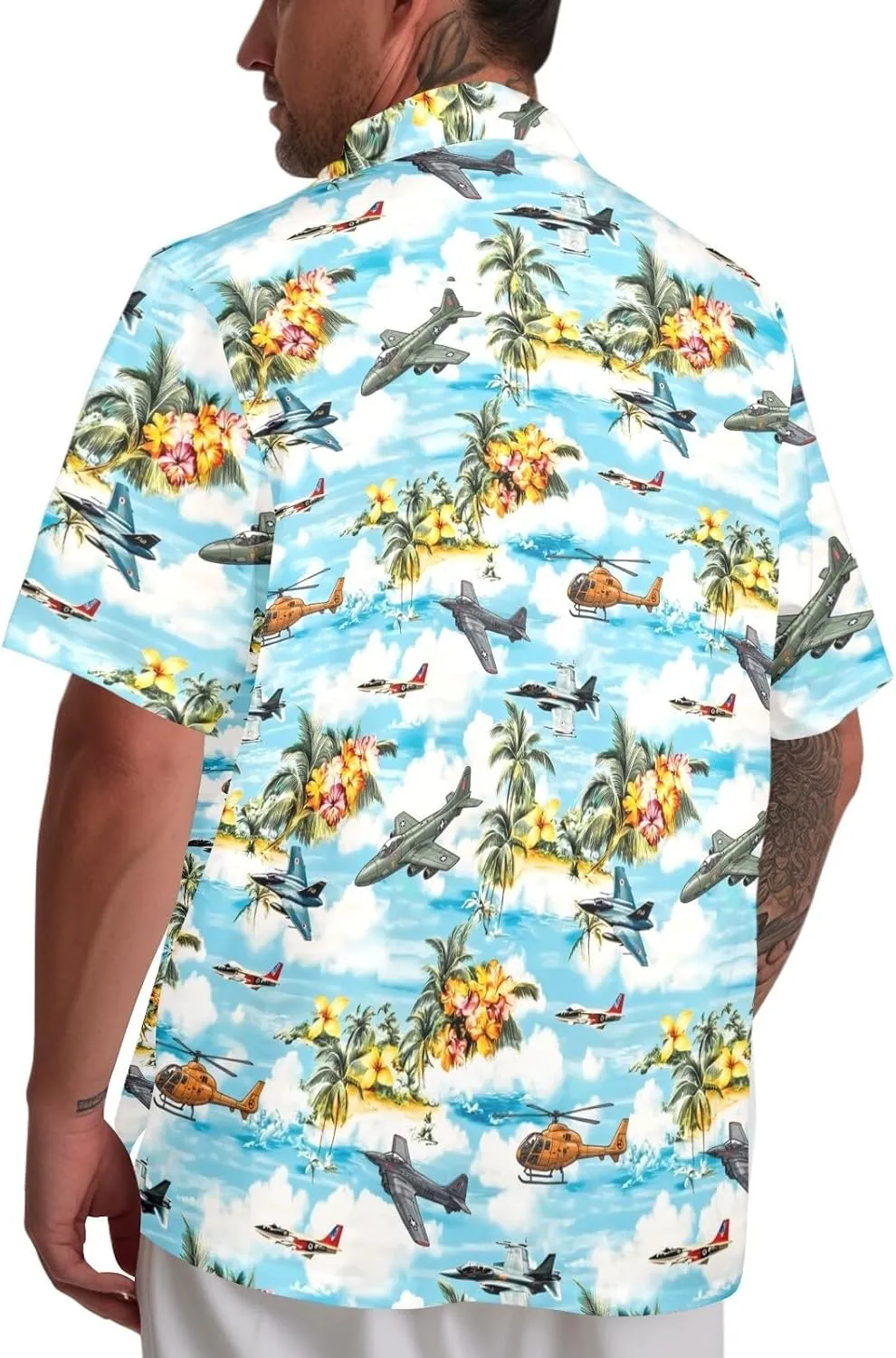 HUGLAZY 4th of July Outfit Funny Hawaiian Shirt for Men Short Sleeve Button Down Shirts Party Outfits