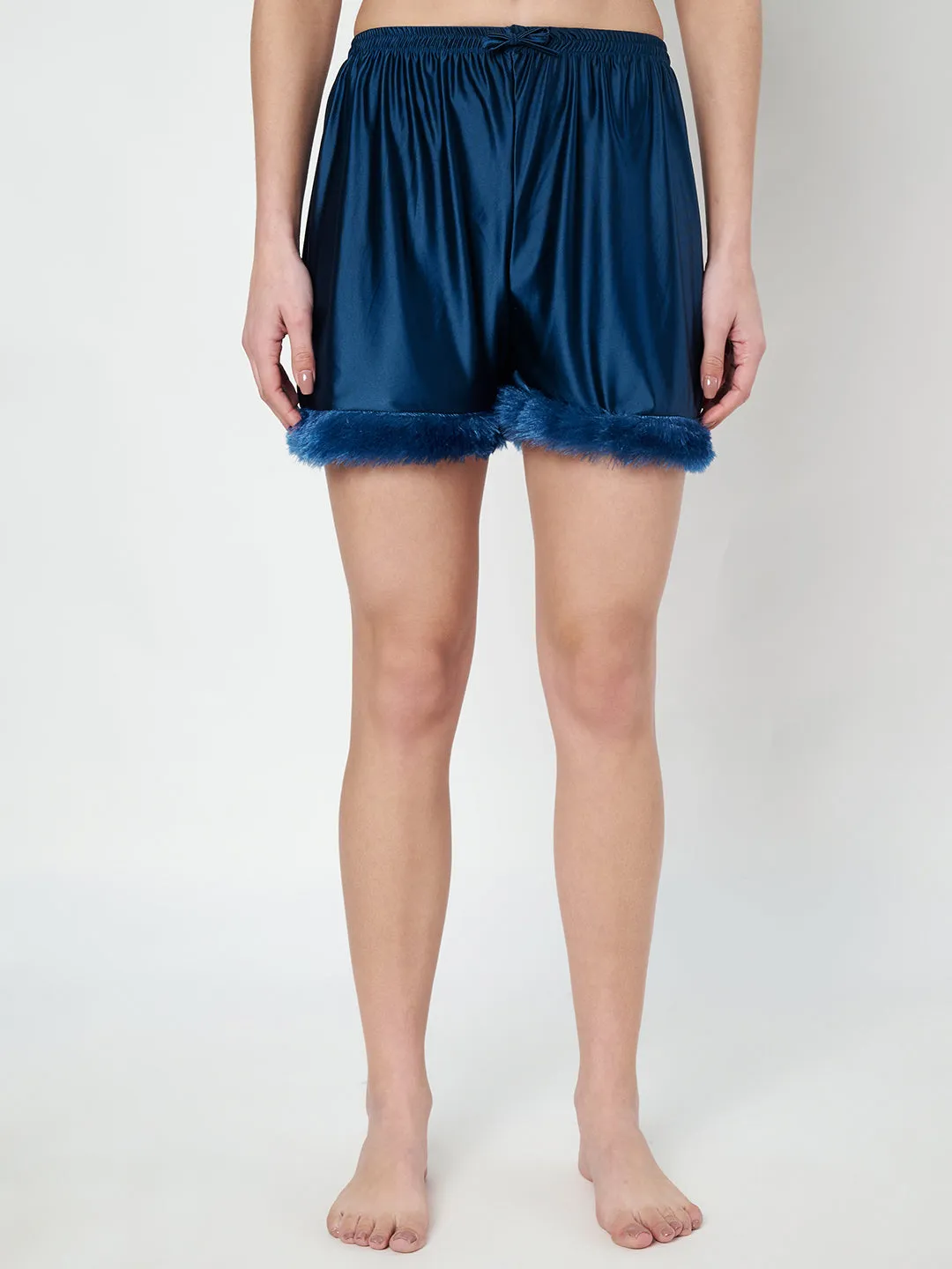 KOI SLEEPWEAR Satin Set with Fur