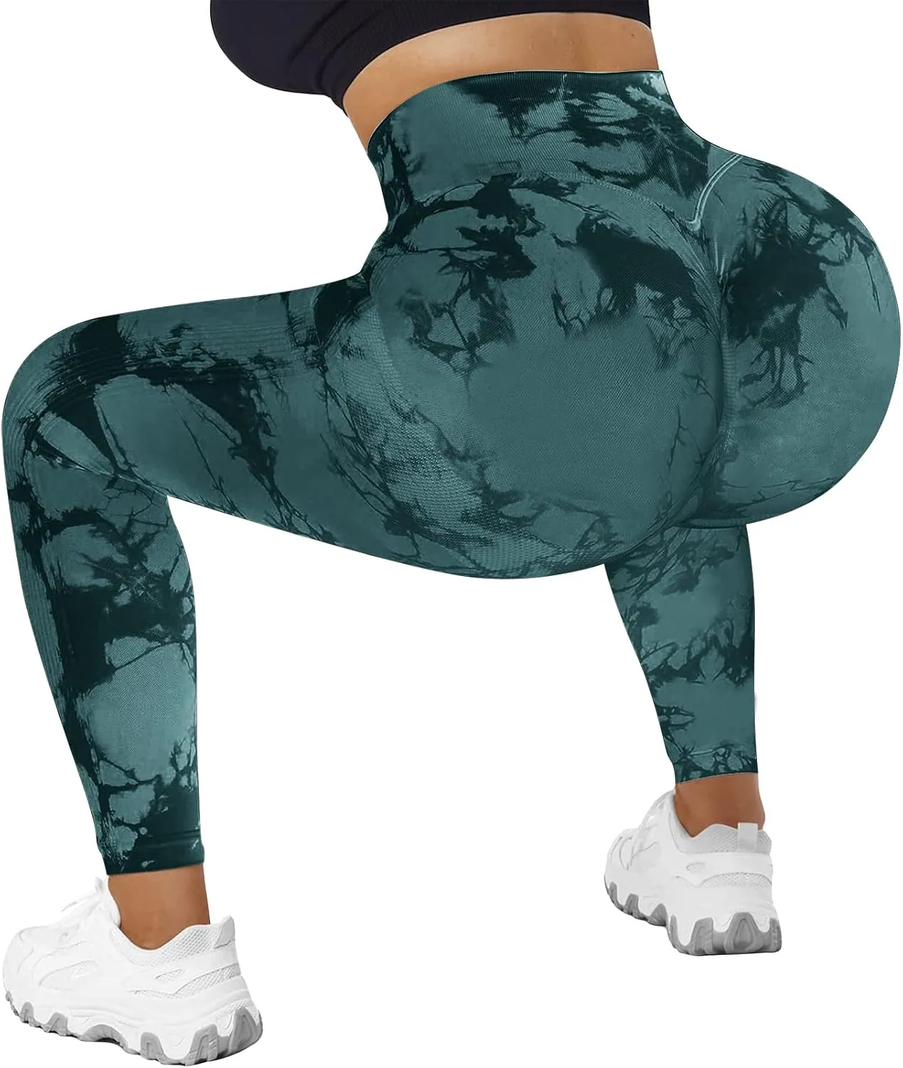 Litthing Scrunch Butt Leggings, Tie Dye Seamless Leggings for Women, Butt Lifting Workout High Waist Yoga Pants
