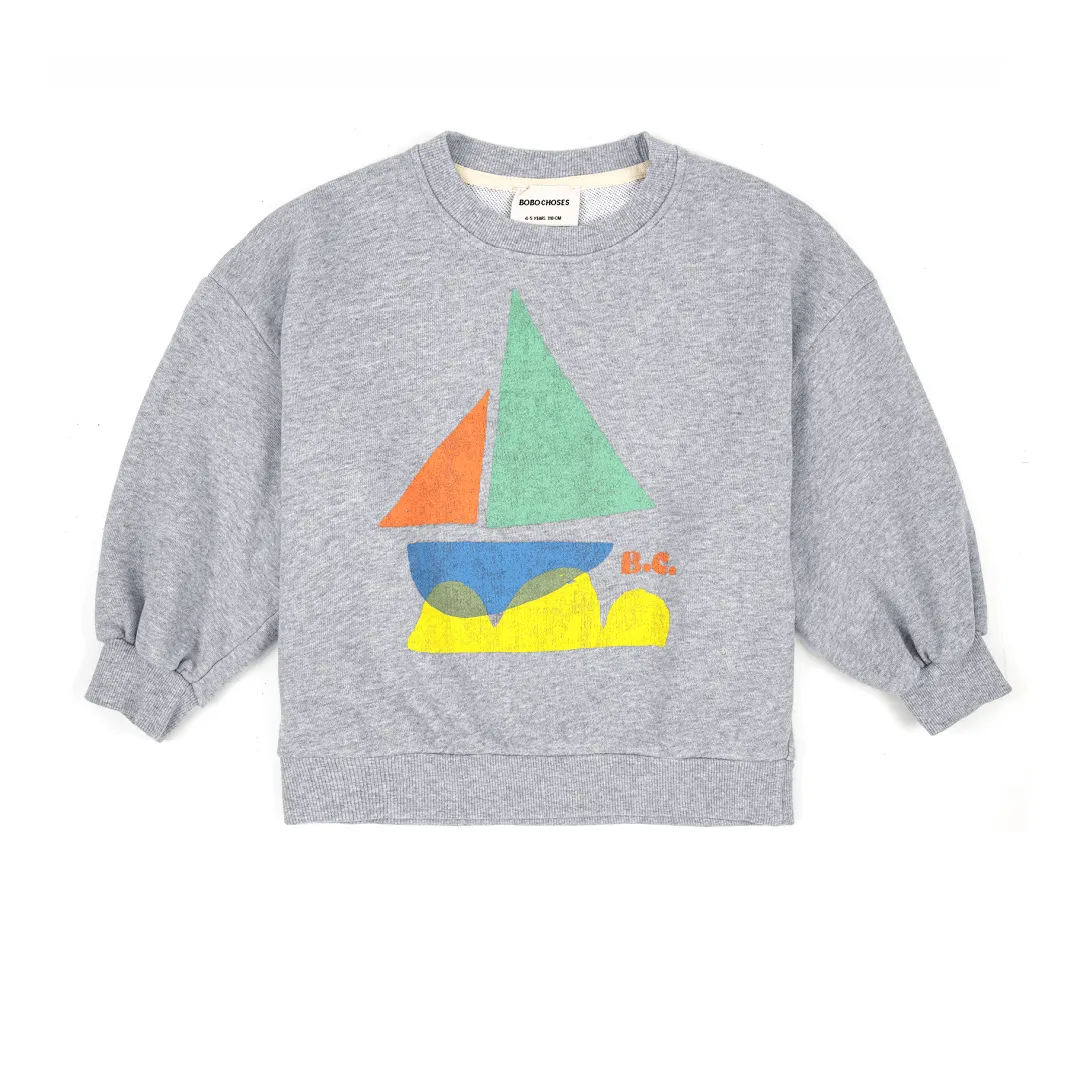 Multicolor Sail Boat Sweatshirt