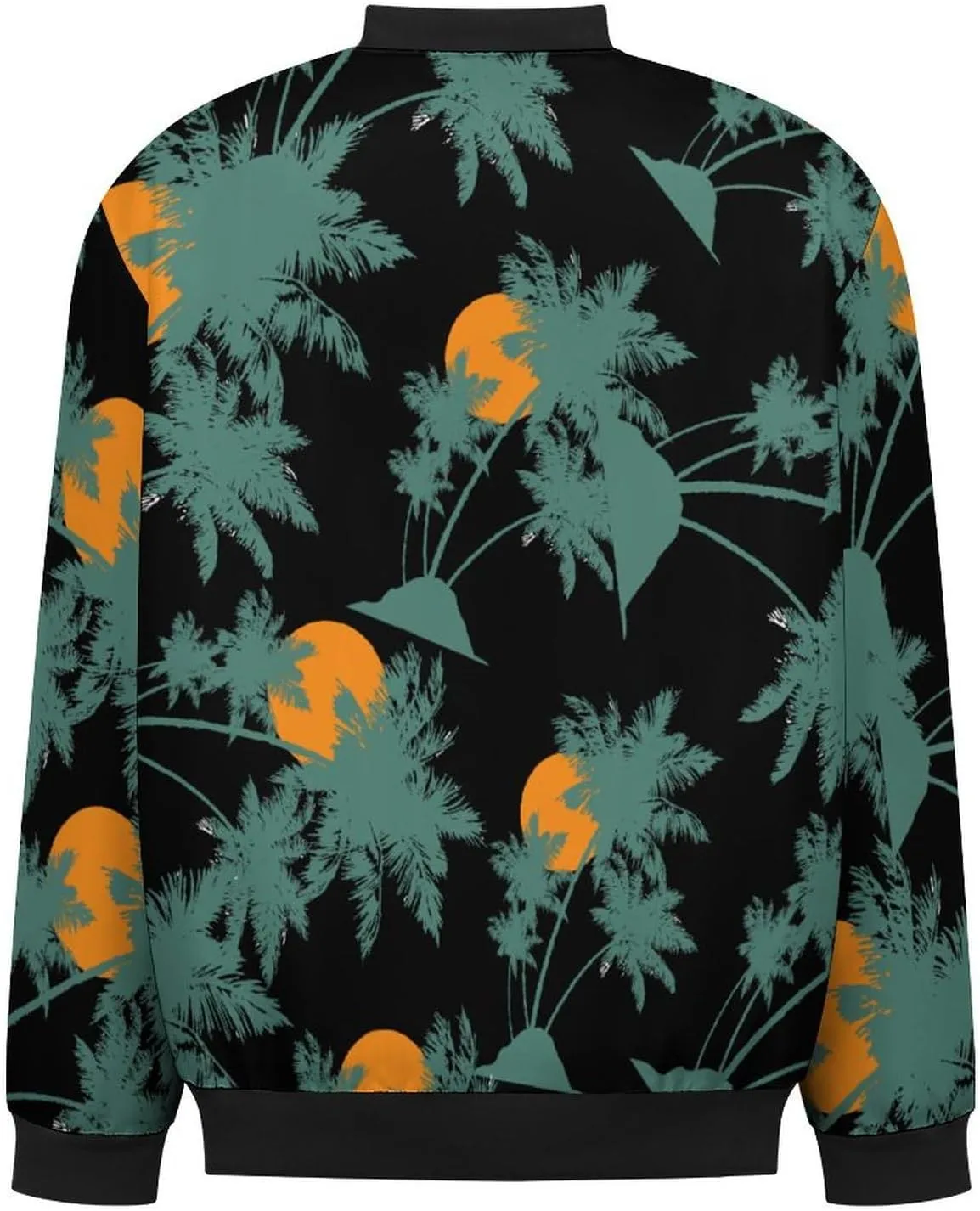 Palm Tree Men's Bomber Jacket Lightweight Windbreaker Fashion Spring Fall Coats Casual Jackets for Men