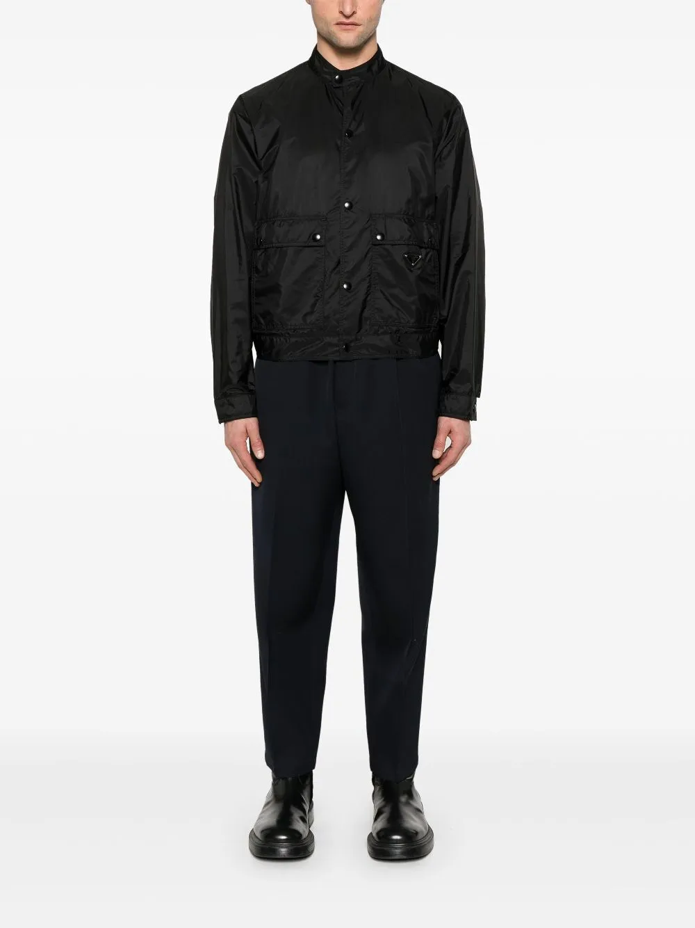 PRADA Lightweight Patch Pocket Nylon Jacket for Women
