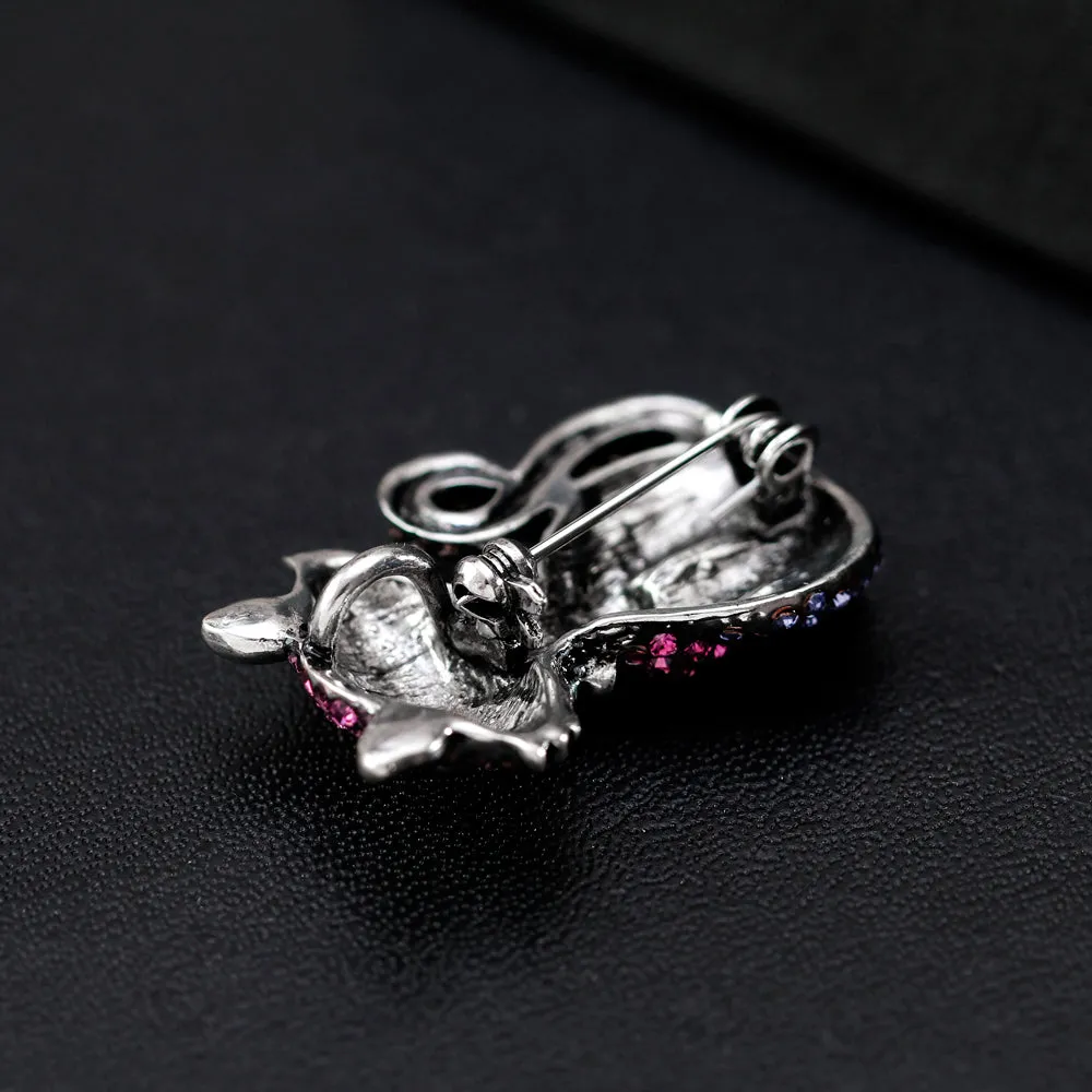 Rhinestone Alloy Cat Brooch-Fashion Accessories-Holiday Brooch-Retro Brooch-Perfect Gift for Women