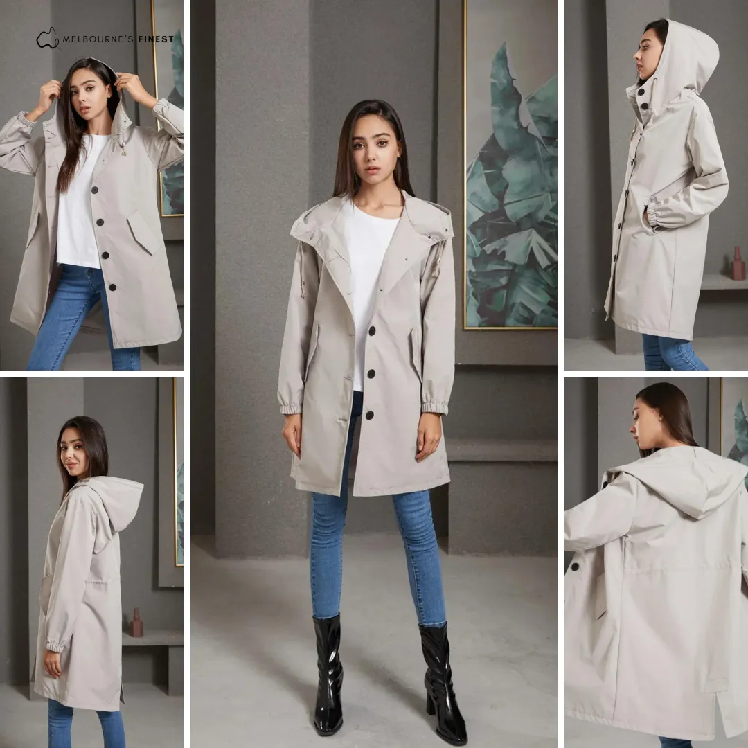 Rina™ Stylish Windbreaker Trenchcoat