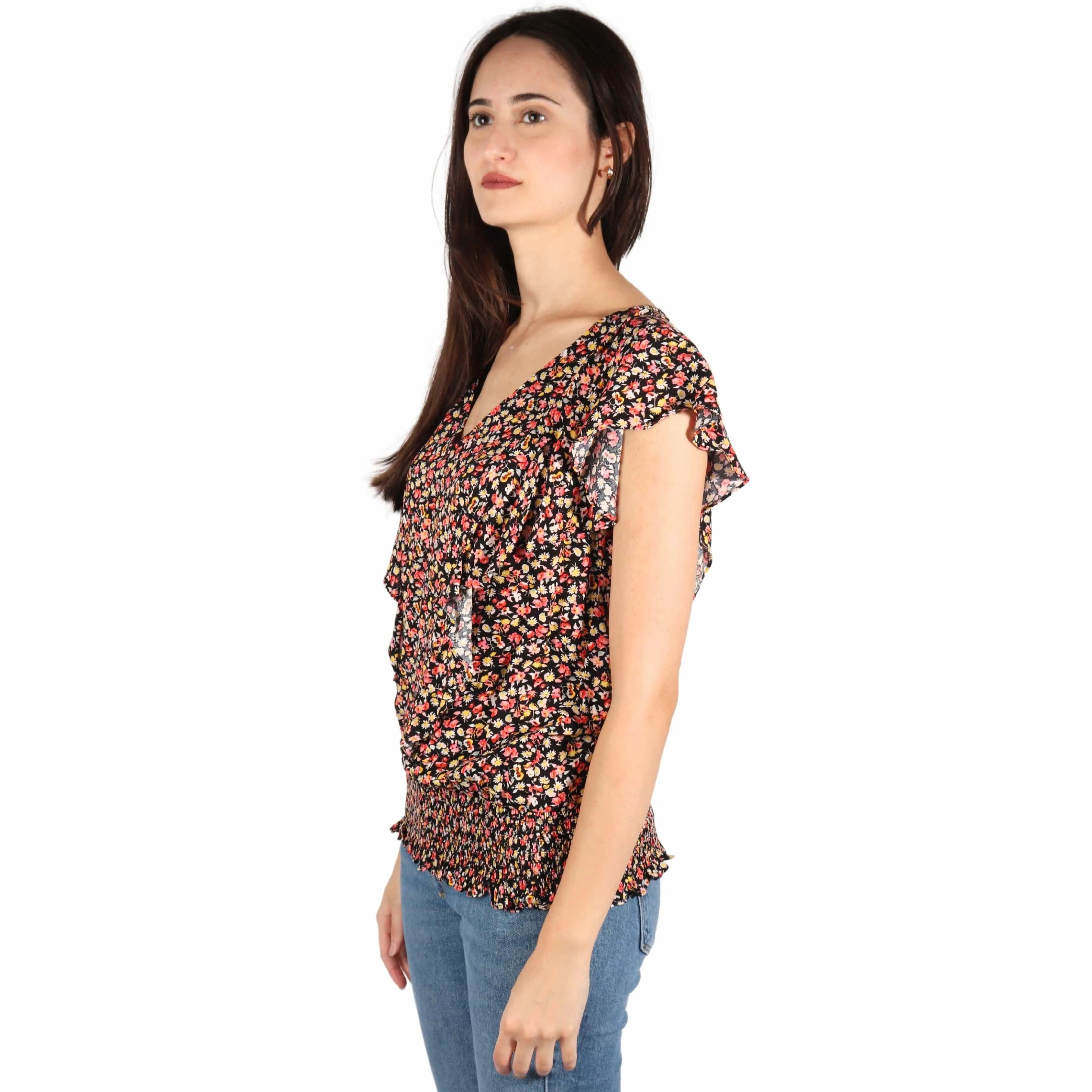 SAM AND JESS - Ruffled Floral Blouse