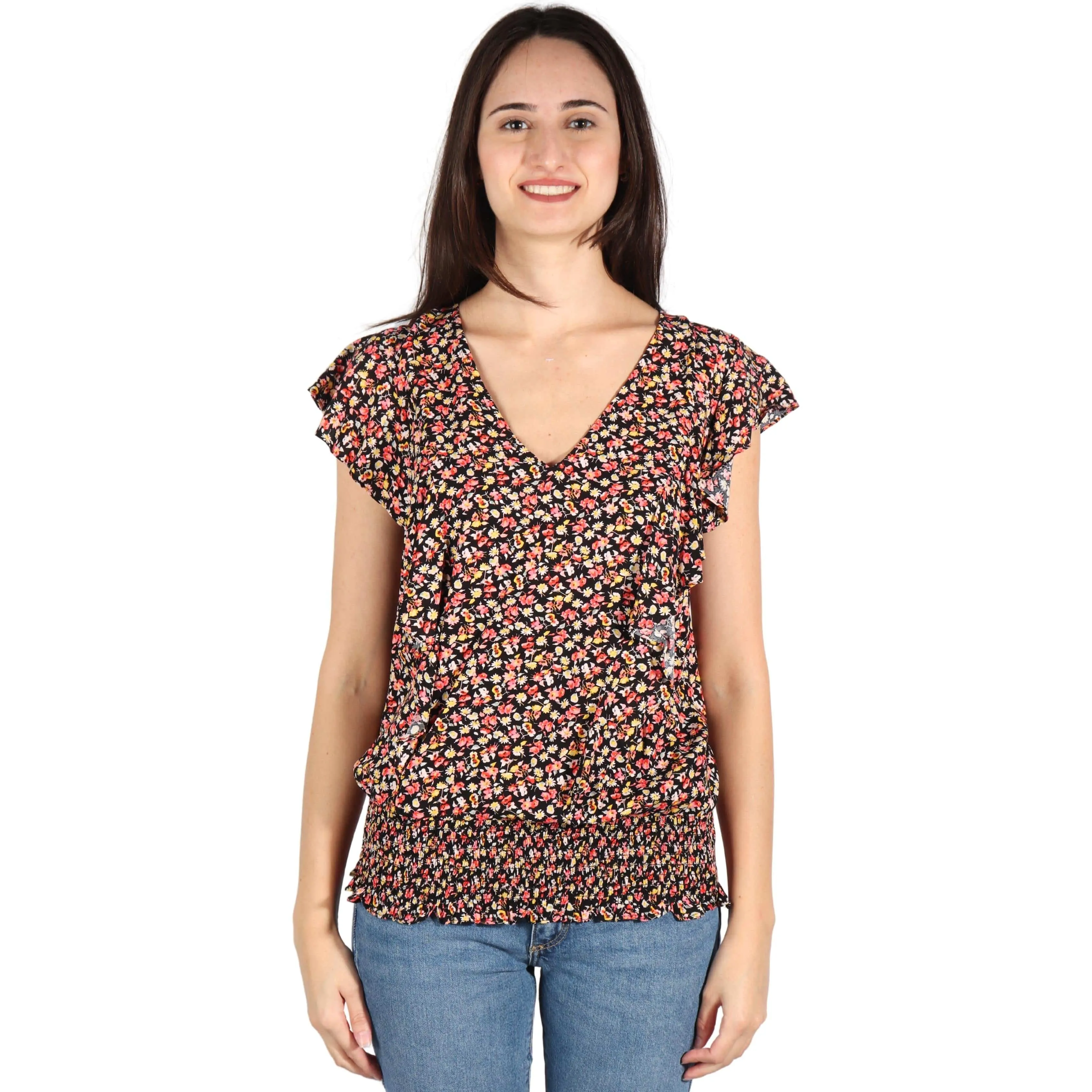 SAM AND JESS - Ruffled Floral Blouse