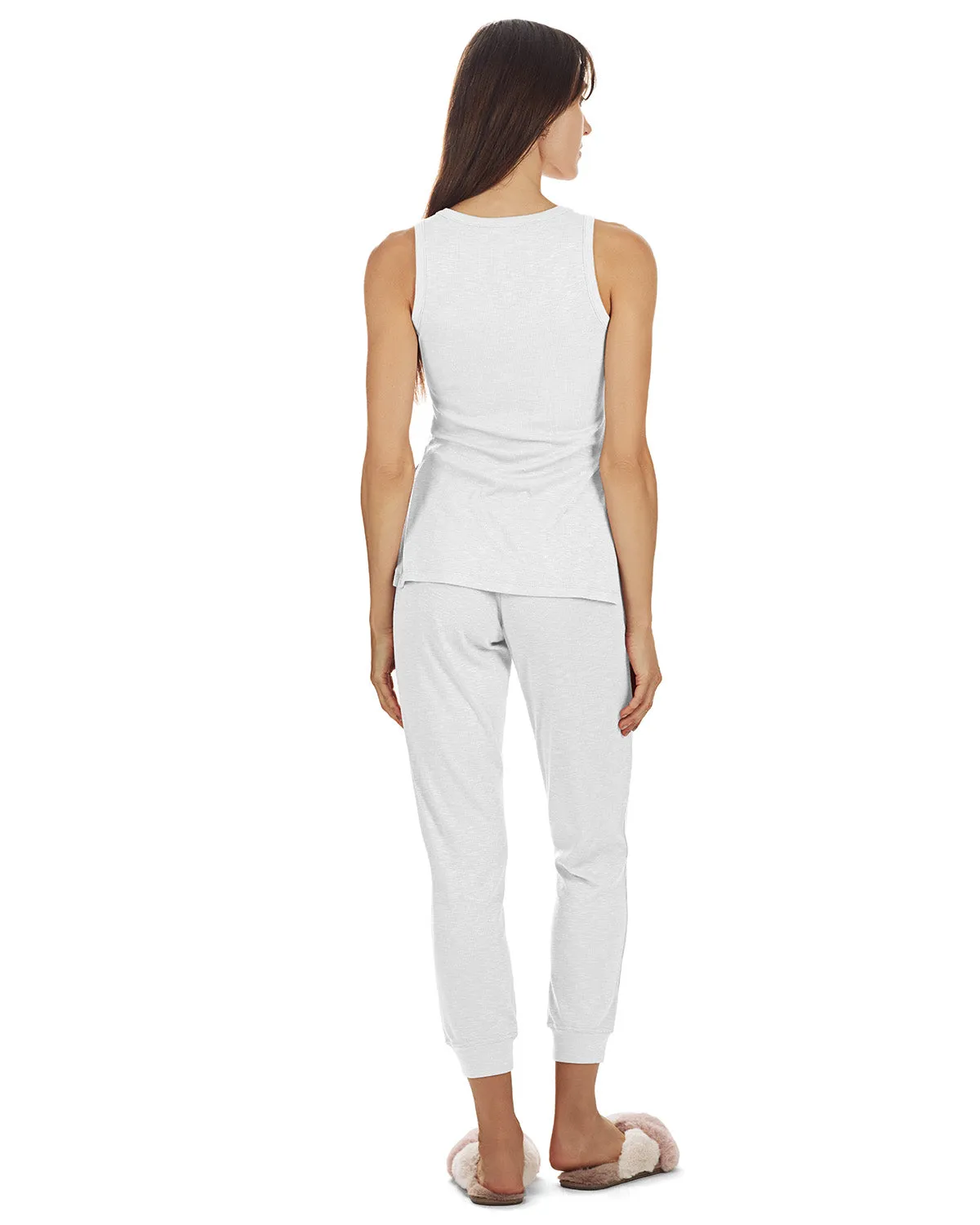 Women's Soft Rib Slub Knit Comfort Slouch Leggings