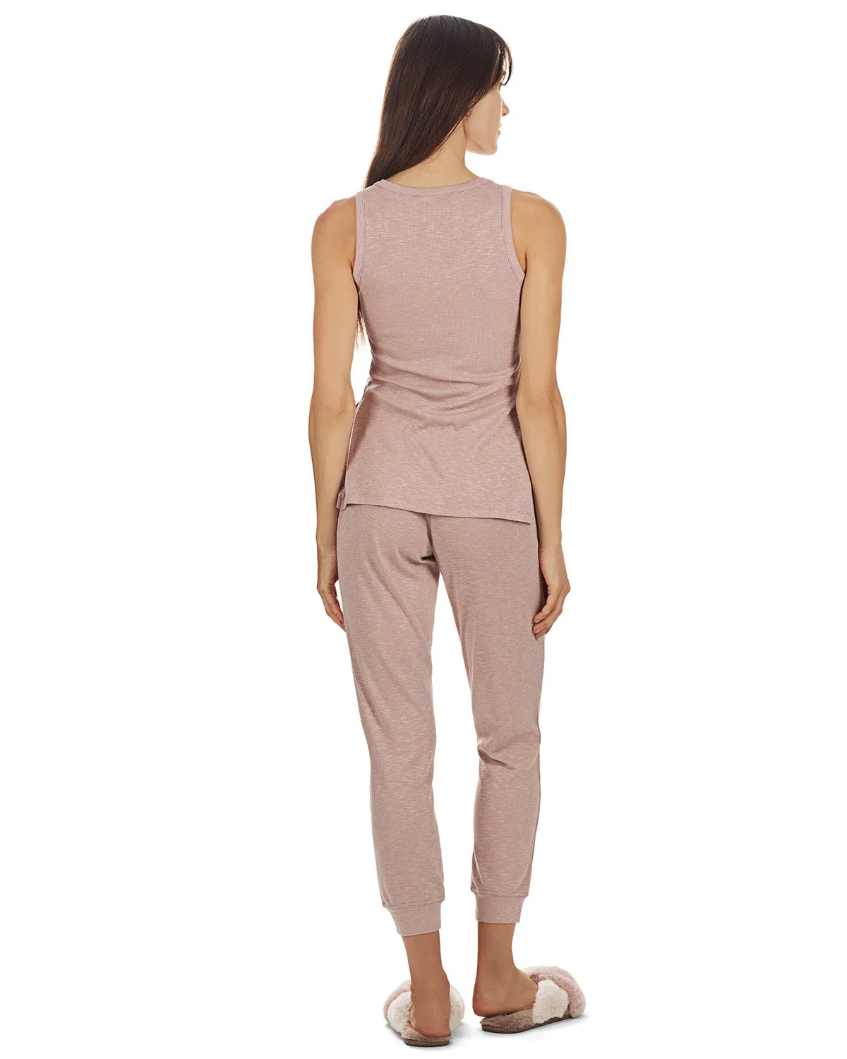 Women's Soft Rib Slub Knit Comfort Slouch Leggings