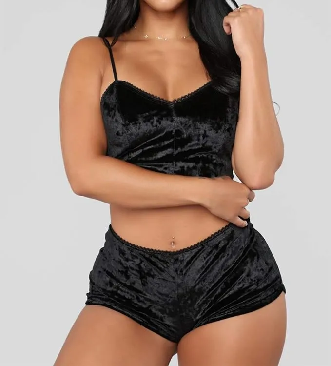 Women's Velvet Sleepwear Set