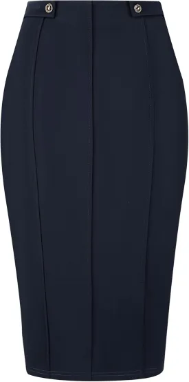 Women's Work Pencil Skirt High Waist Office Stretch Bodycon Midi Skirts