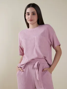 Wunderlove Pink Textured T-Shirt