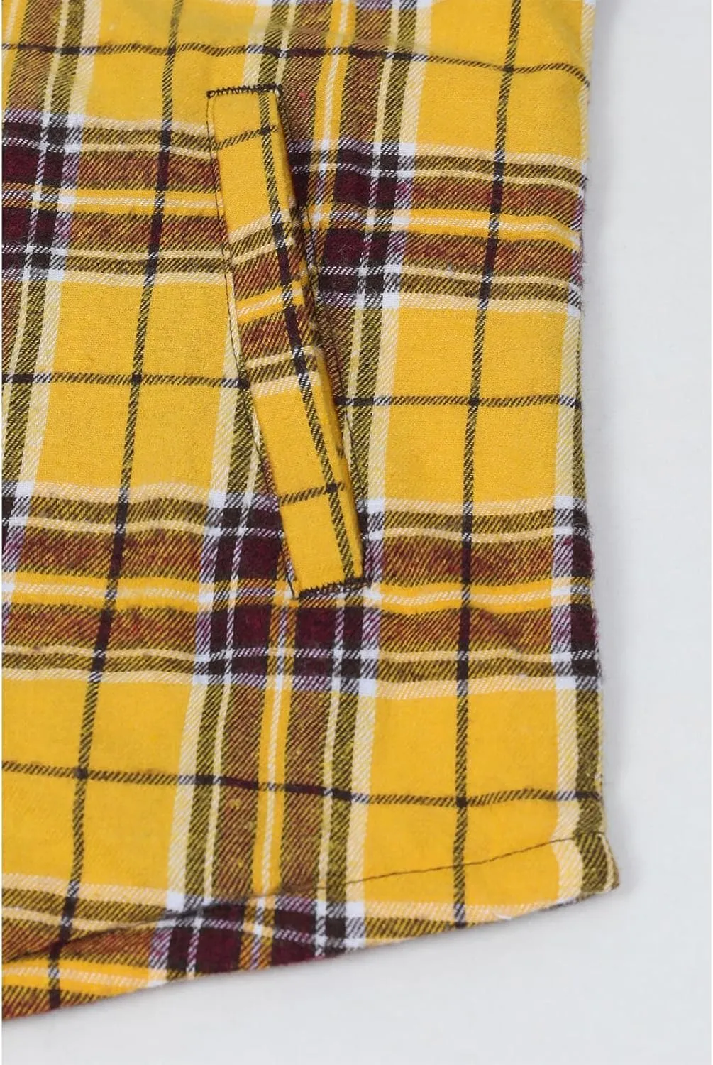 ZENTHACE Women's Flannel Shirt Jacket with Hood,Sherpa Lined Plaid Shacket Jackets,Snap Button Front