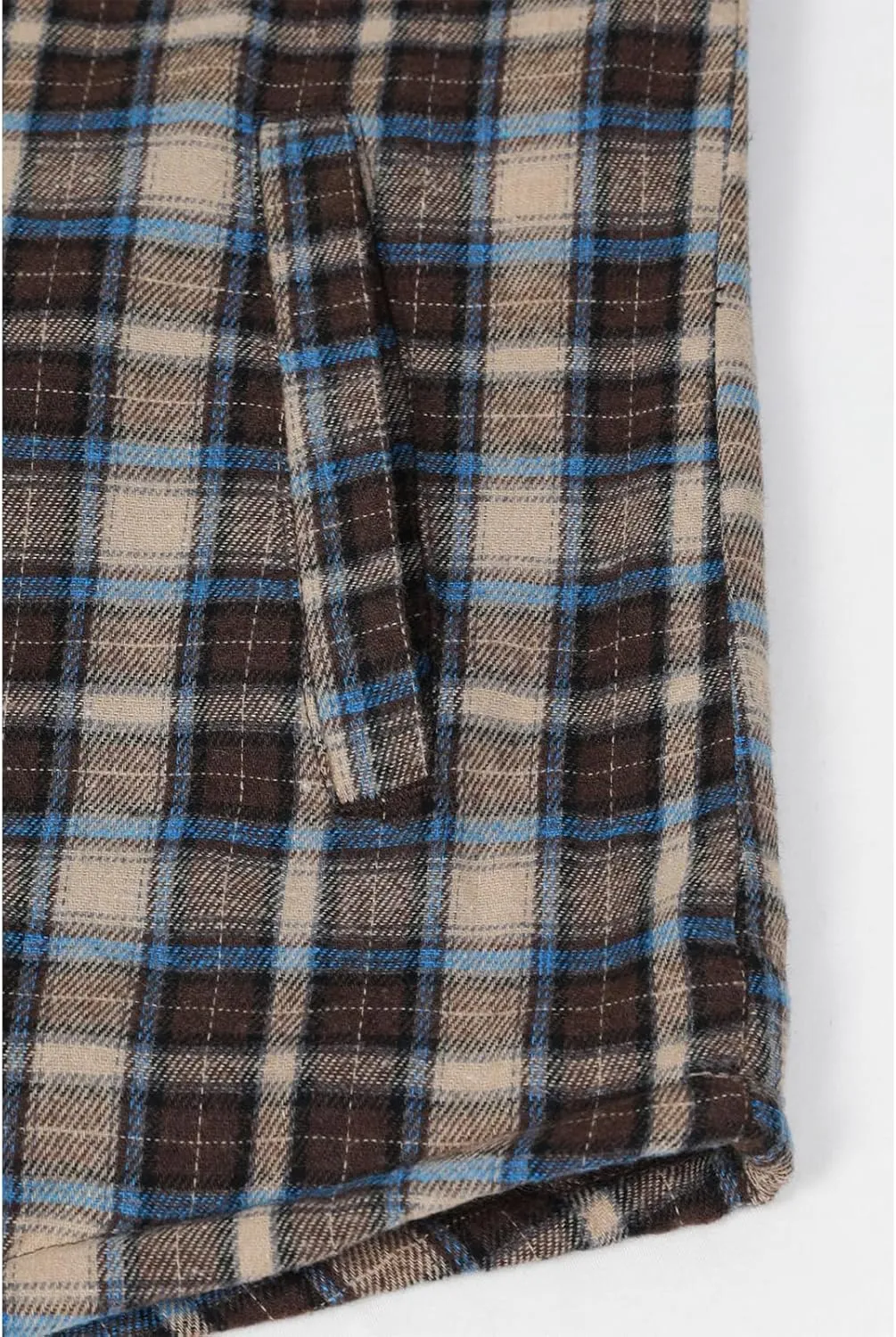 ZENTHACE Women's Flannel Shirt Jacket with Hood,Sherpa Lined Plaid Shacket Jackets,Snap Button Front