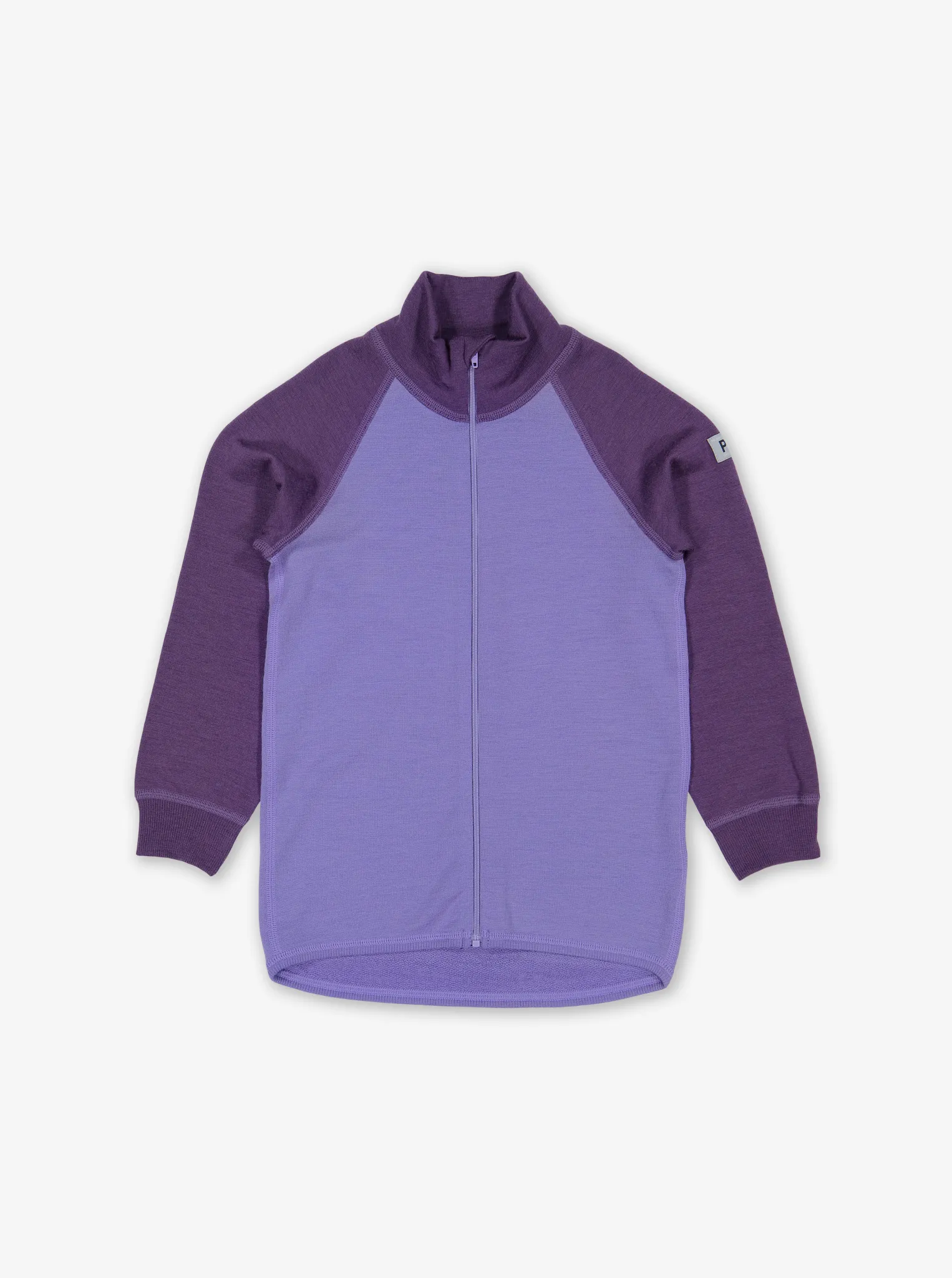 Zip Up Terry Wool Baby Sweater