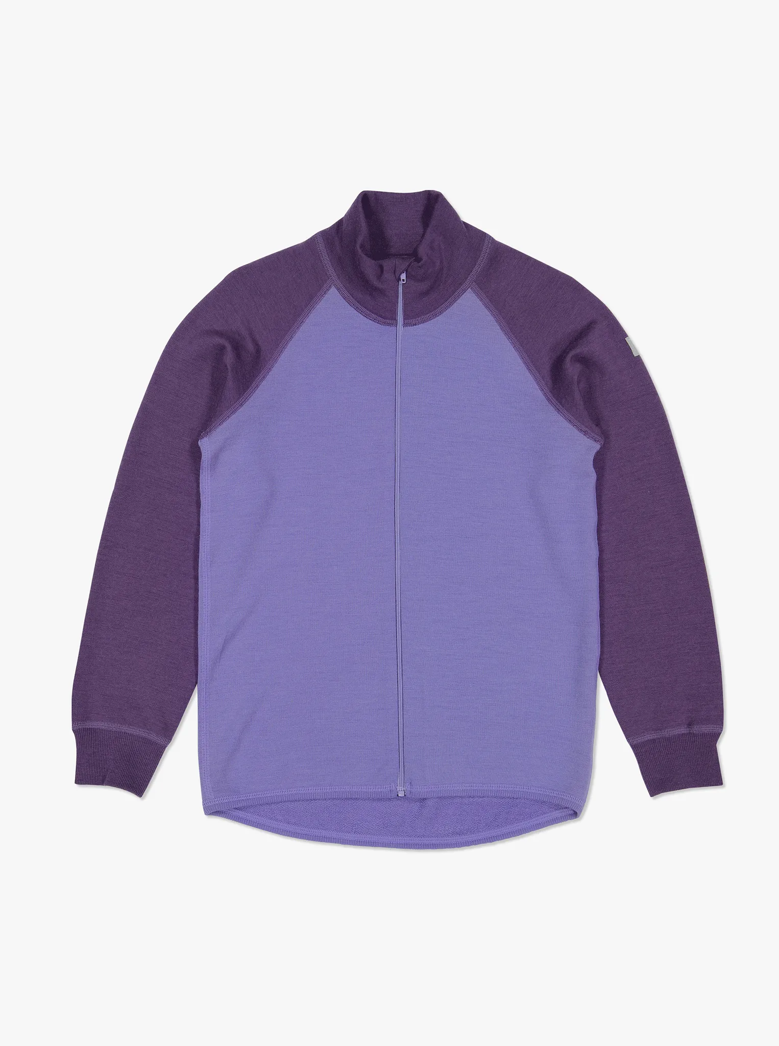 Zip Up Terry Wool Baby Sweater
