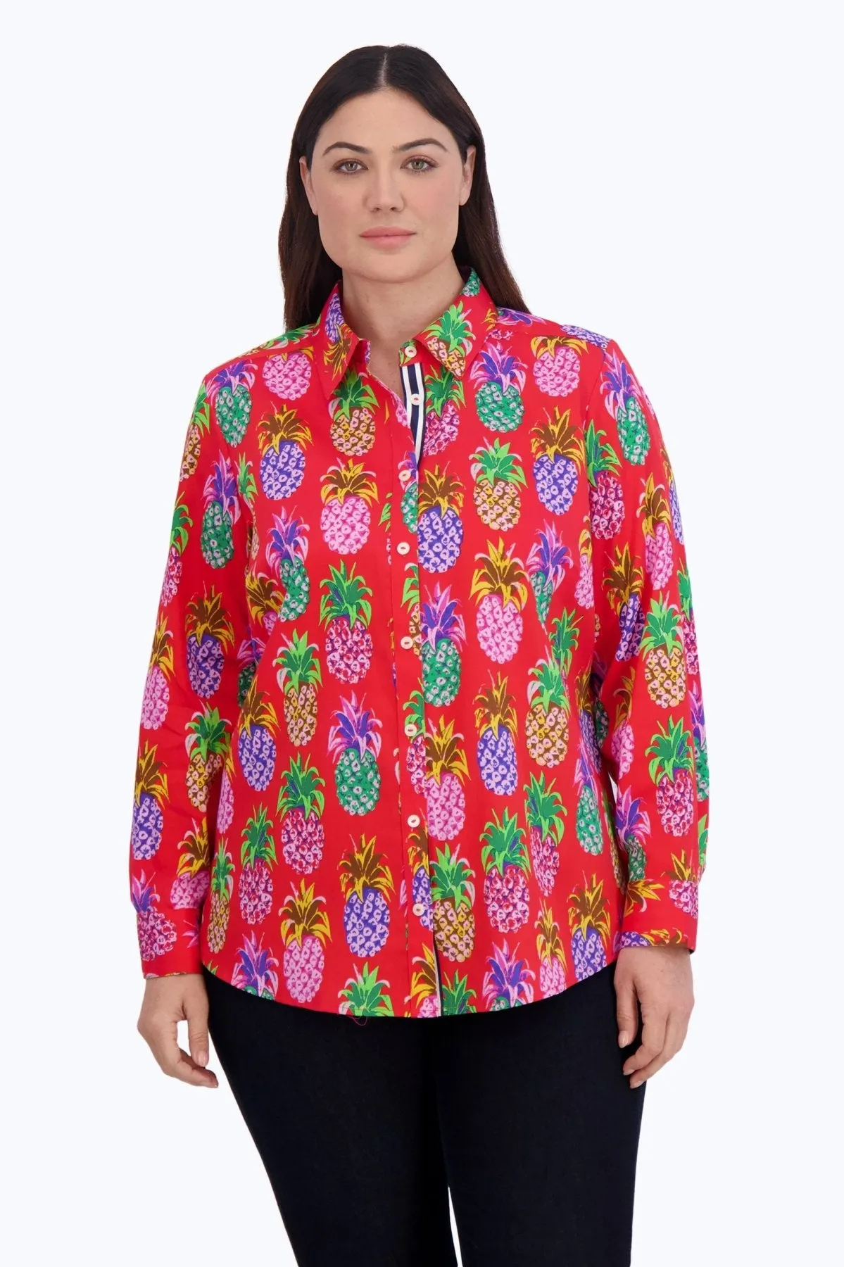 Zoey Plus No Iron Pineapple Shirt