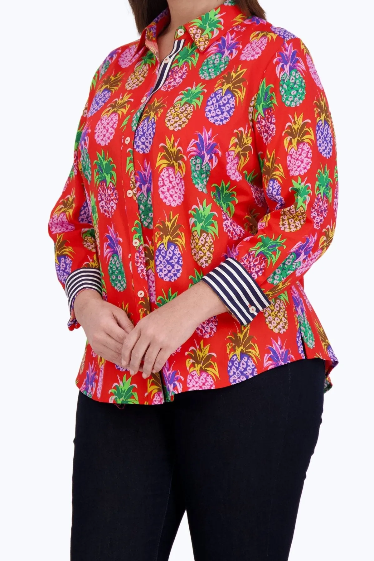 Zoey Plus No Iron Pineapple Shirt