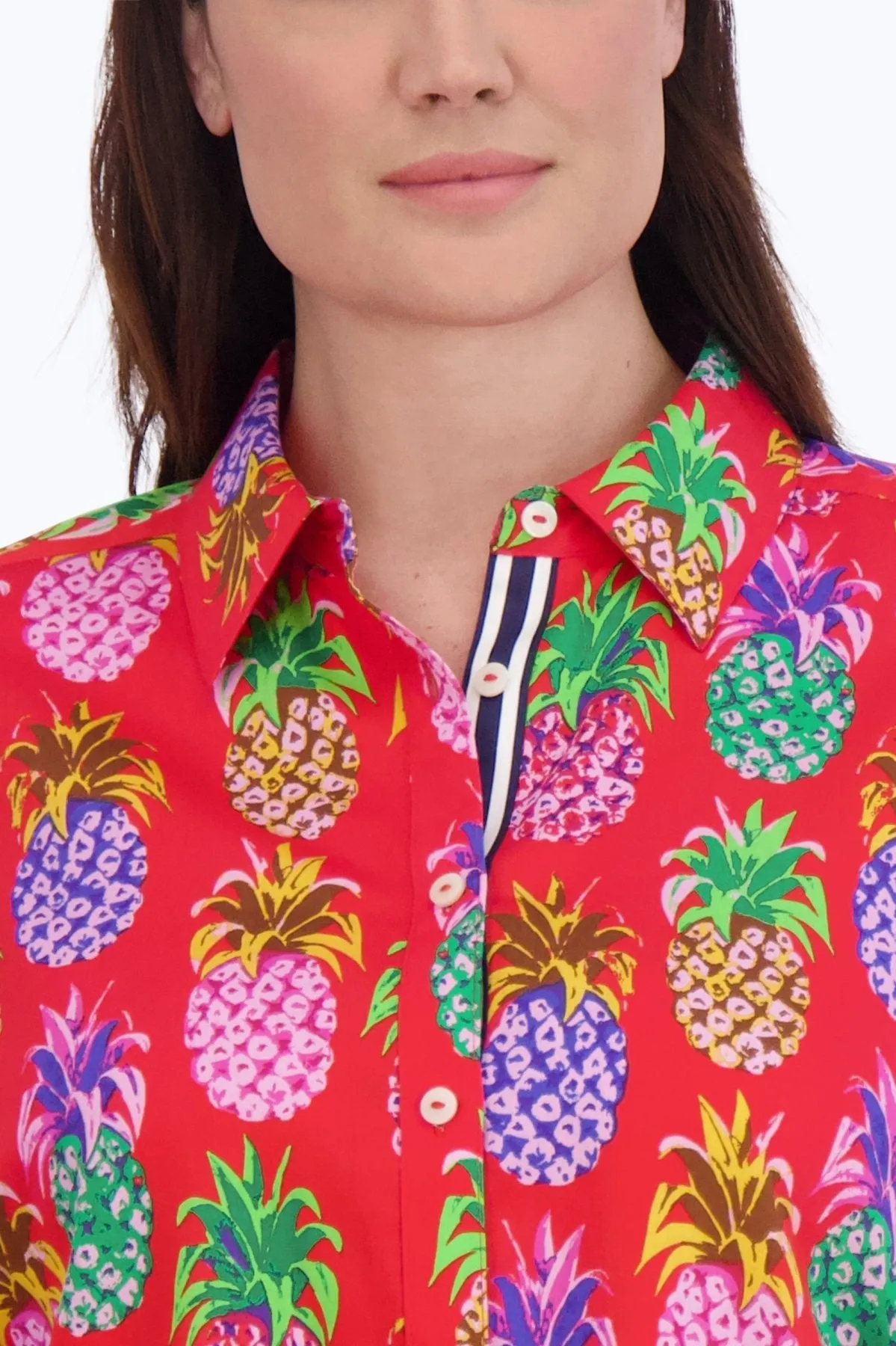 Zoey Plus No Iron Pineapple Shirt
